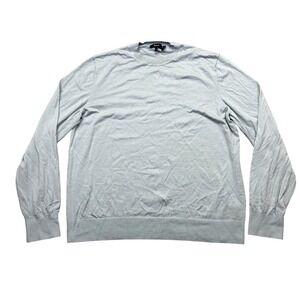 Theory Mens Regal Wool Crewneck Sweater Light Blue XL Preppy Career School